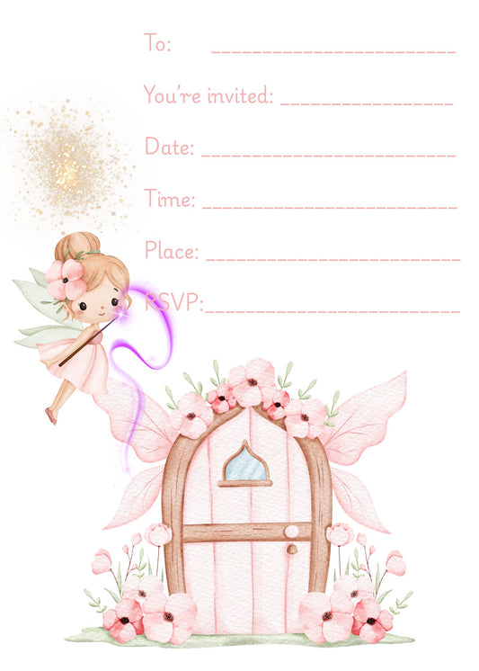 Printed Fairy Party Invitations