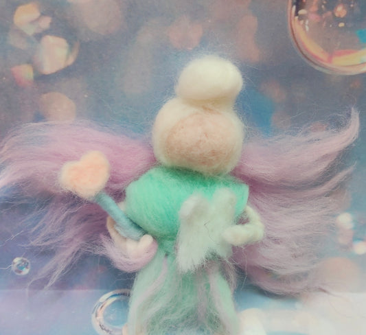 Needle felted, handmade fairy, tooth fairy.