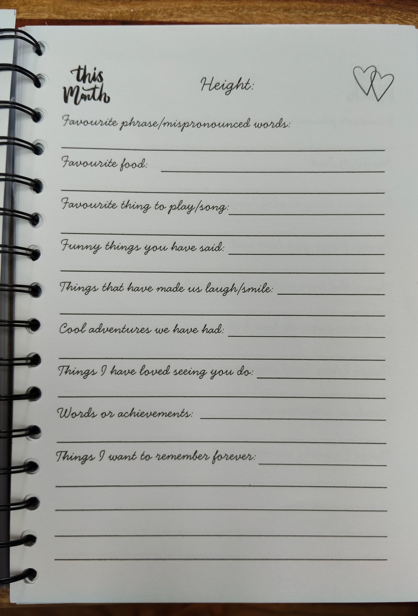 Childhood 'Through the Years' Journal.